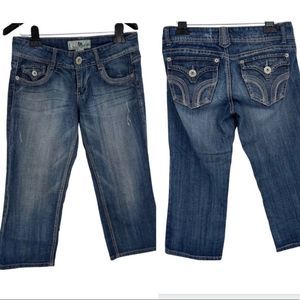 Jolt distressed crop jeans